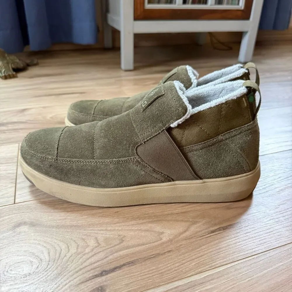Stio Men’s Olive Green Suede Leather Colter Low Slip On Shoes Size 10